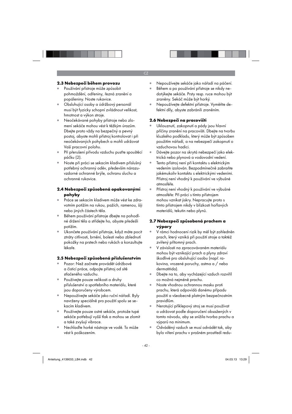 Parkside PDMH 4500 A2 User Manual | Page 42 / 90