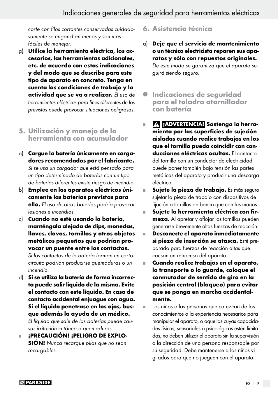 Parkside PAS 7.2 A1 User Manual | Page 9 / 50