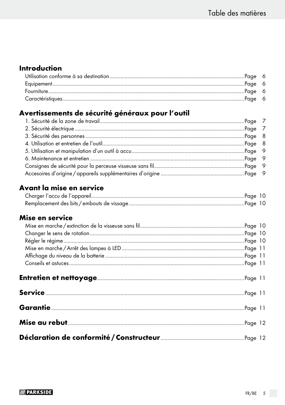 Parkside PAS 7.2 A1 User Manual | Page 5 / 41