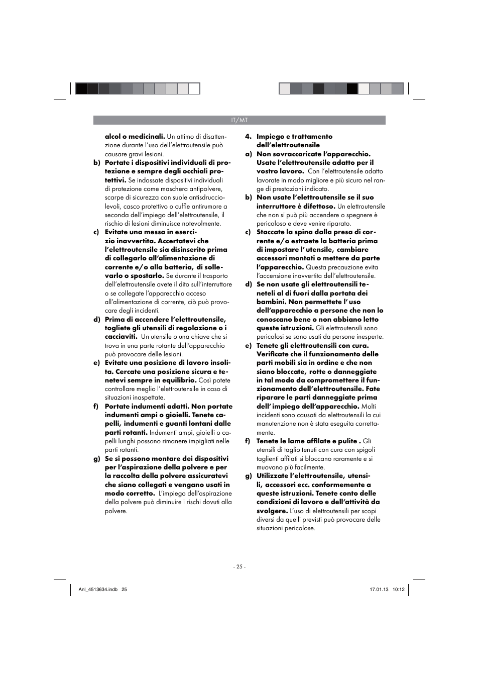 Parkside PABH 18 LI A1 User Manual | Page 25 / 90