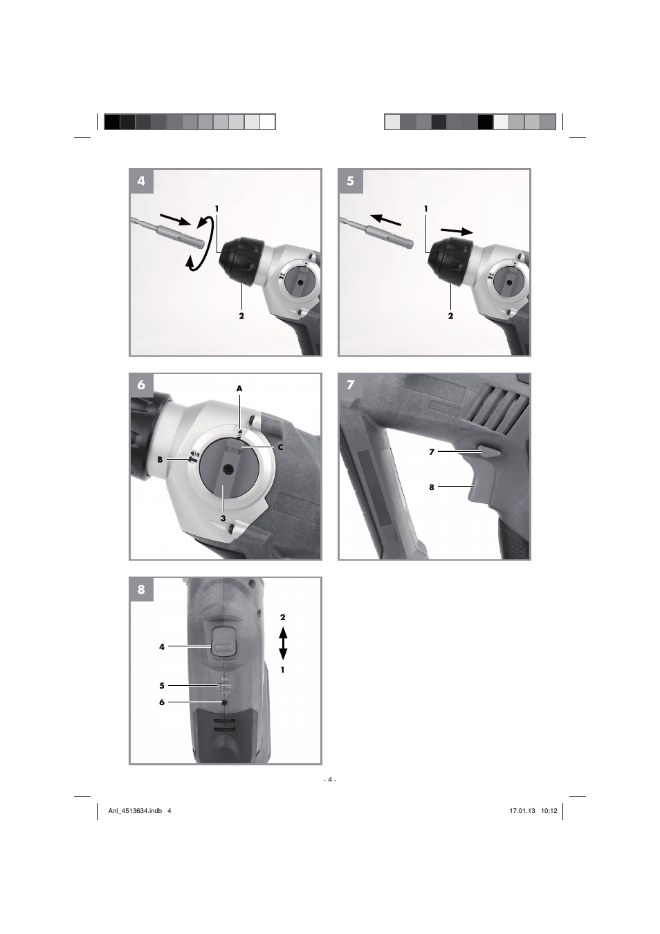 Parkside PABH 18 LI A1 User Manual | Page 4 / 90