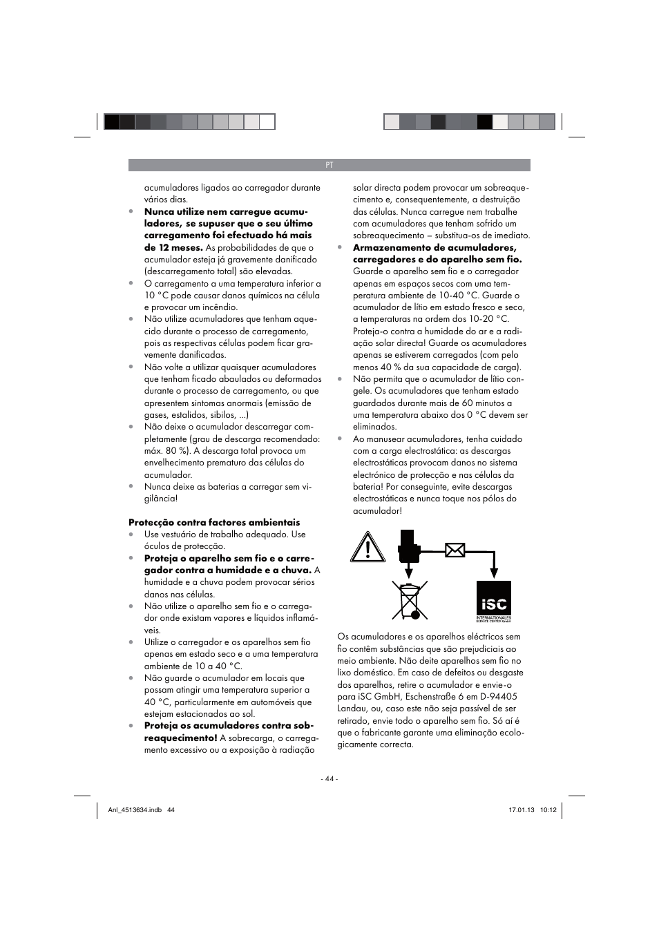 Parkside PABH 18 LI A1 User Manual | Page 44 / 90