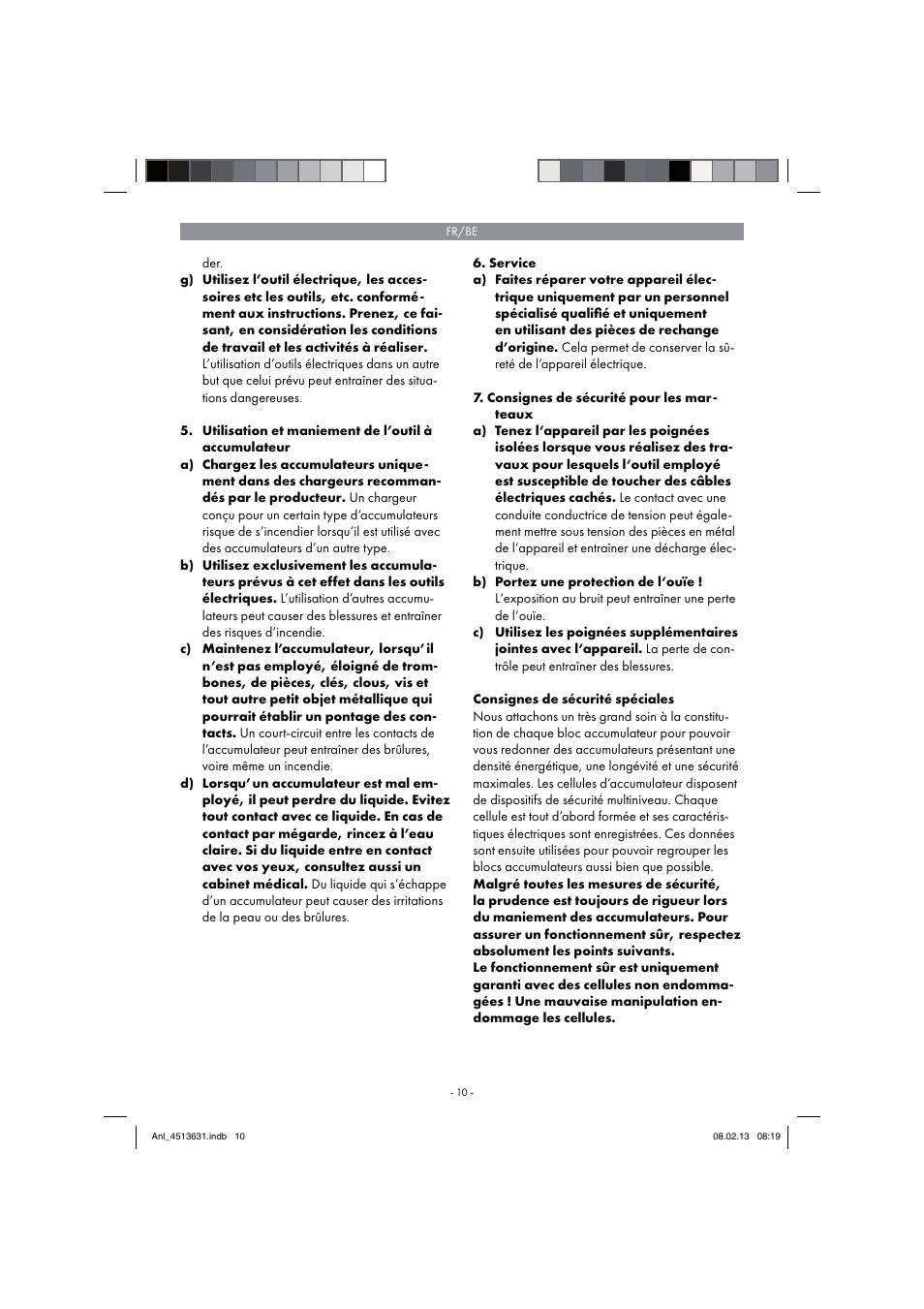 Parkside PABH 18 LI A1 User Manual | Page 10 / 74