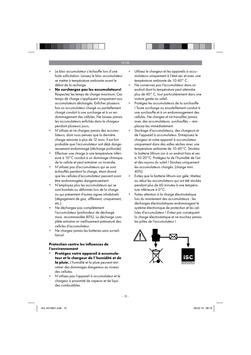 Parkside PABH 18 LI A1 User Manual | Page 12 / 74