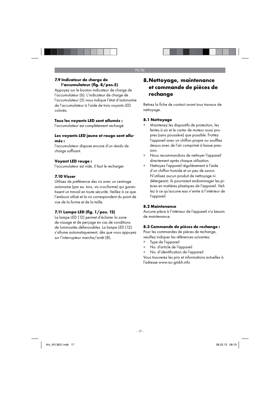 Parkside PABH 18 LI A1 User Manual | Page 17 / 74