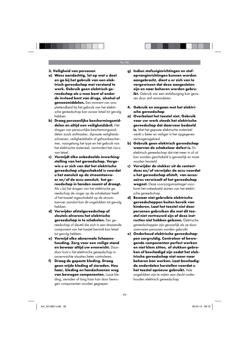 Parkside PABH 18 LI A1 User Manual | Page 26 / 74