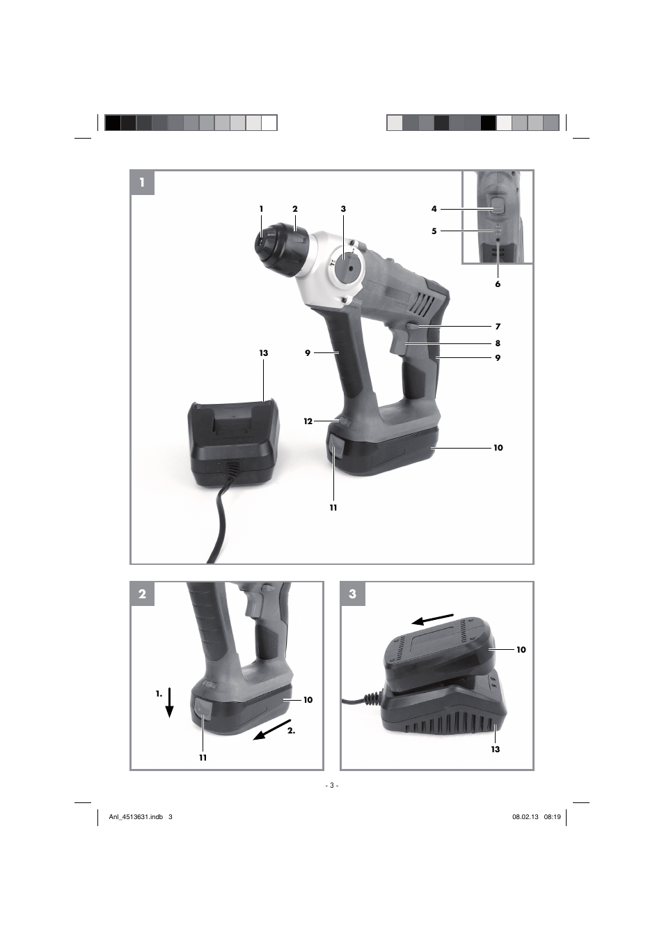 Parkside PABH 18 LI A1 User Manual | Page 3 / 74