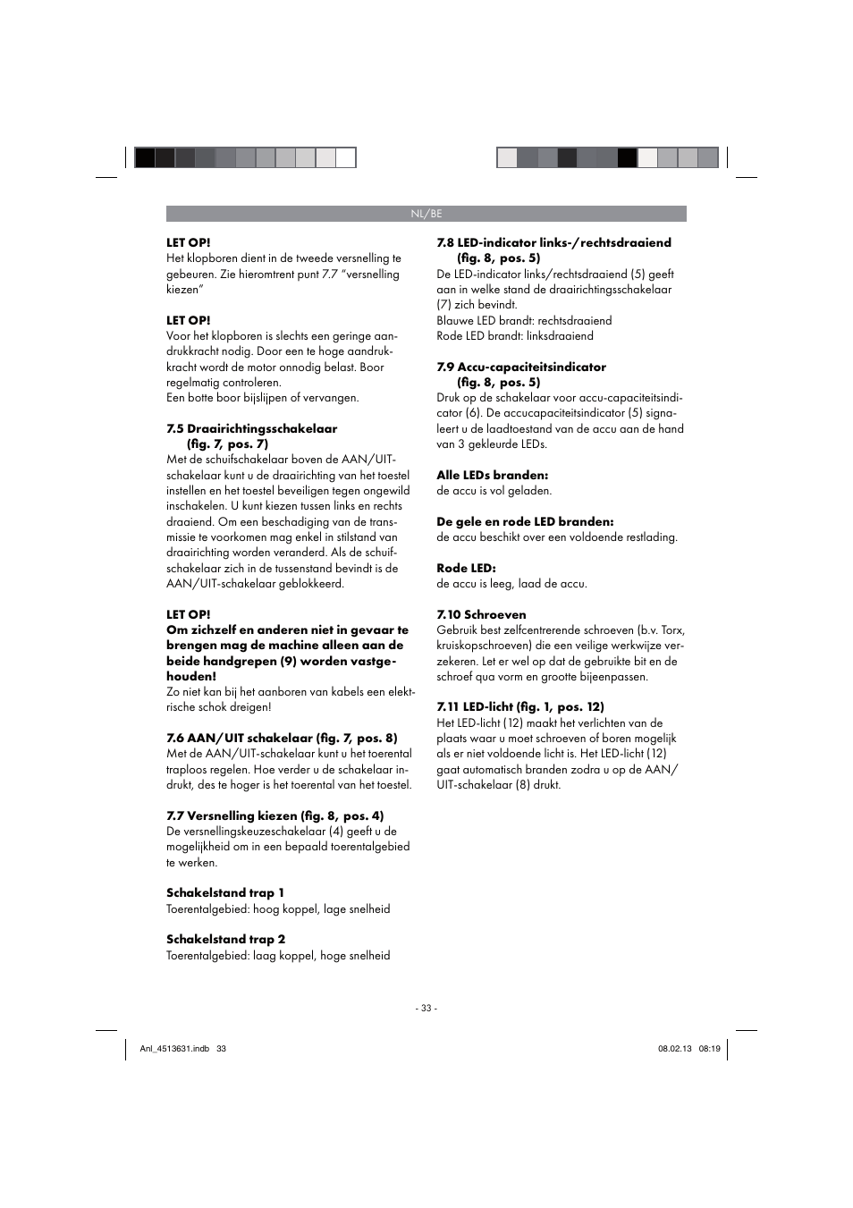 Parkside PABH 18 LI A1 User Manual | Page 33 / 74