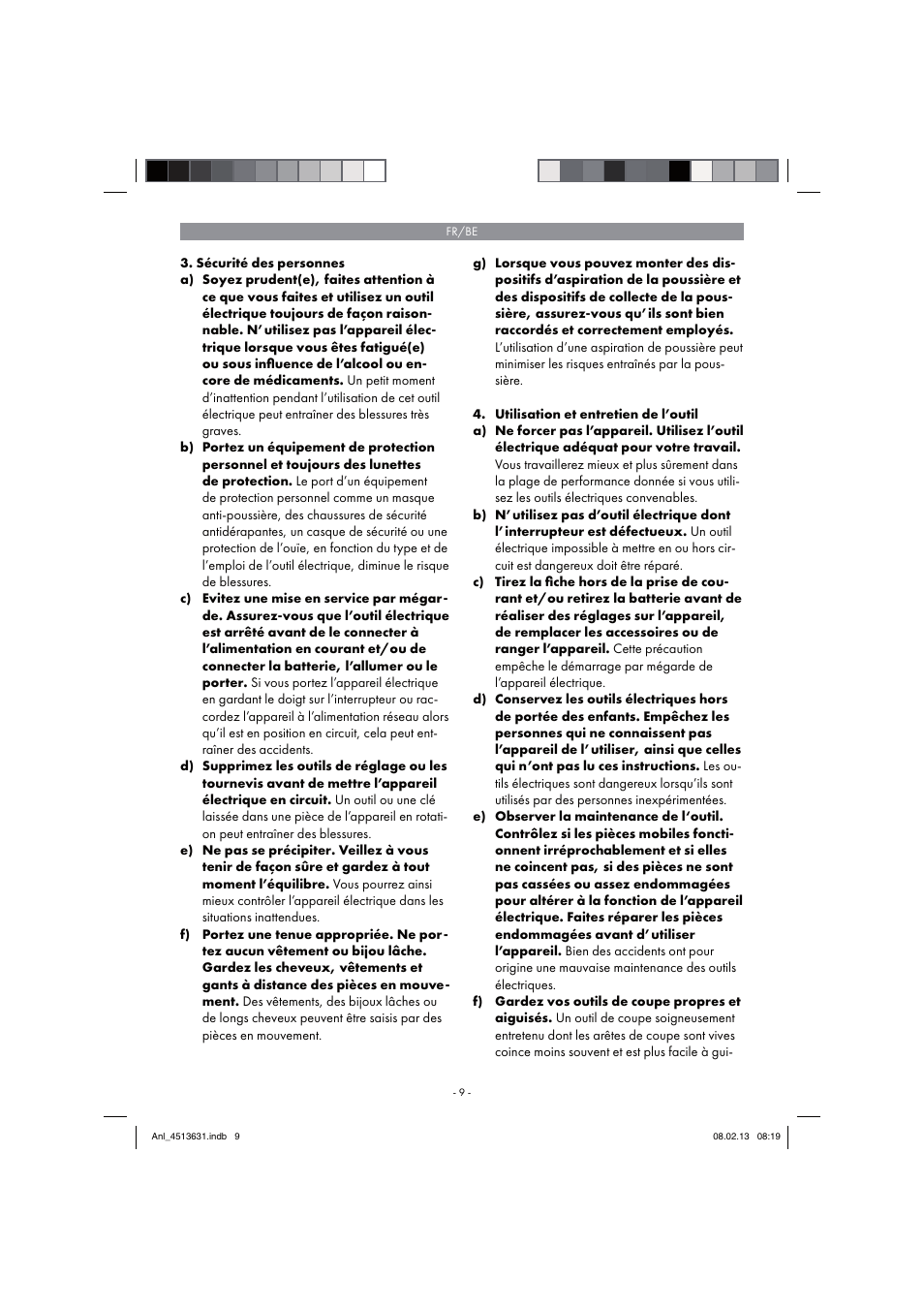 Parkside PABH 18 LI A1 User Manual | Page 9 / 74
