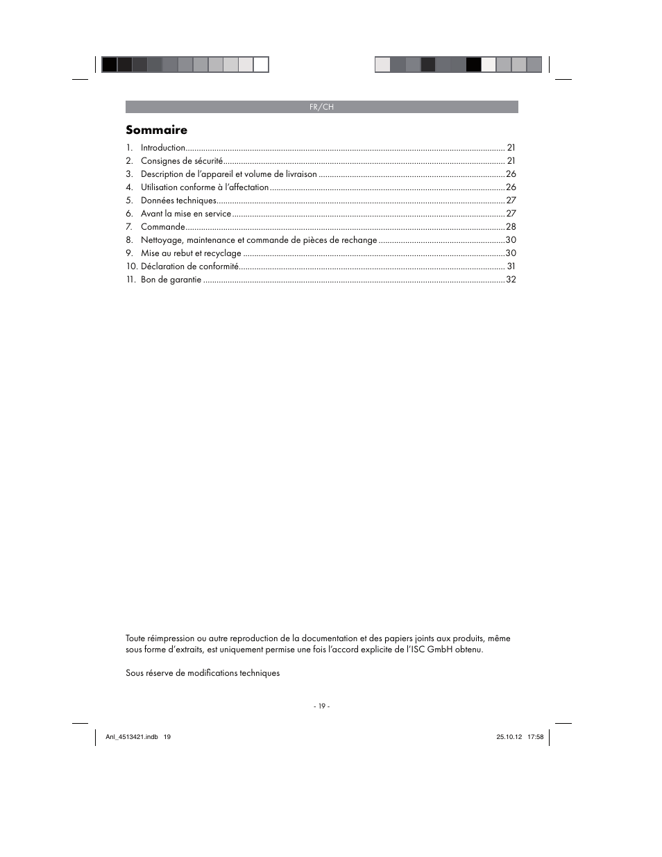 Sommaire | Parkside PASS 3.6 A1 User Manual | Page 19 / 78