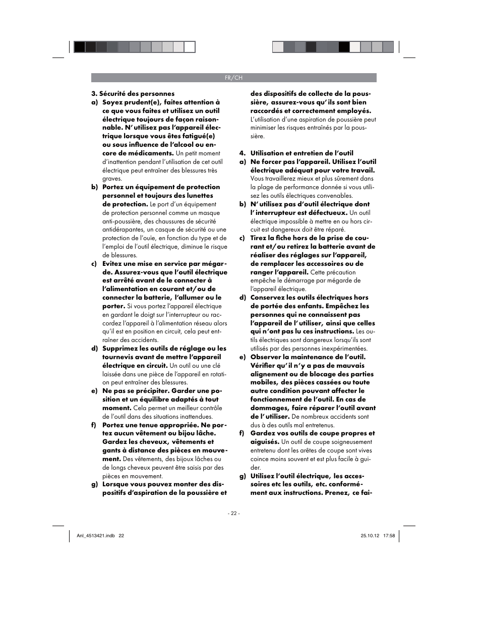 Parkside PASS 3.6 A1 User Manual | Page 22 / 78