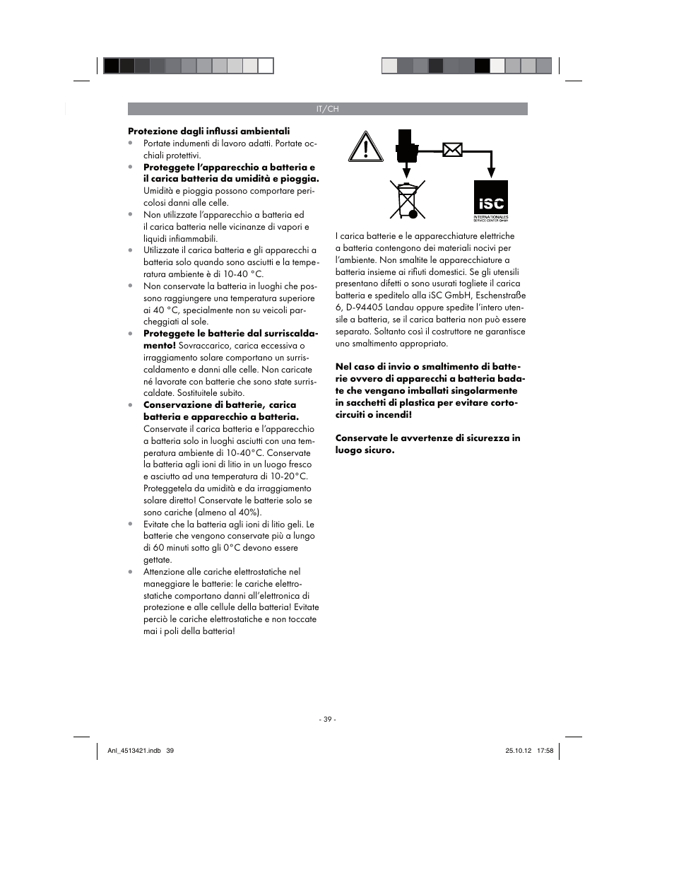 Parkside PASS 3.6 A1 User Manual | Page 39 / 78