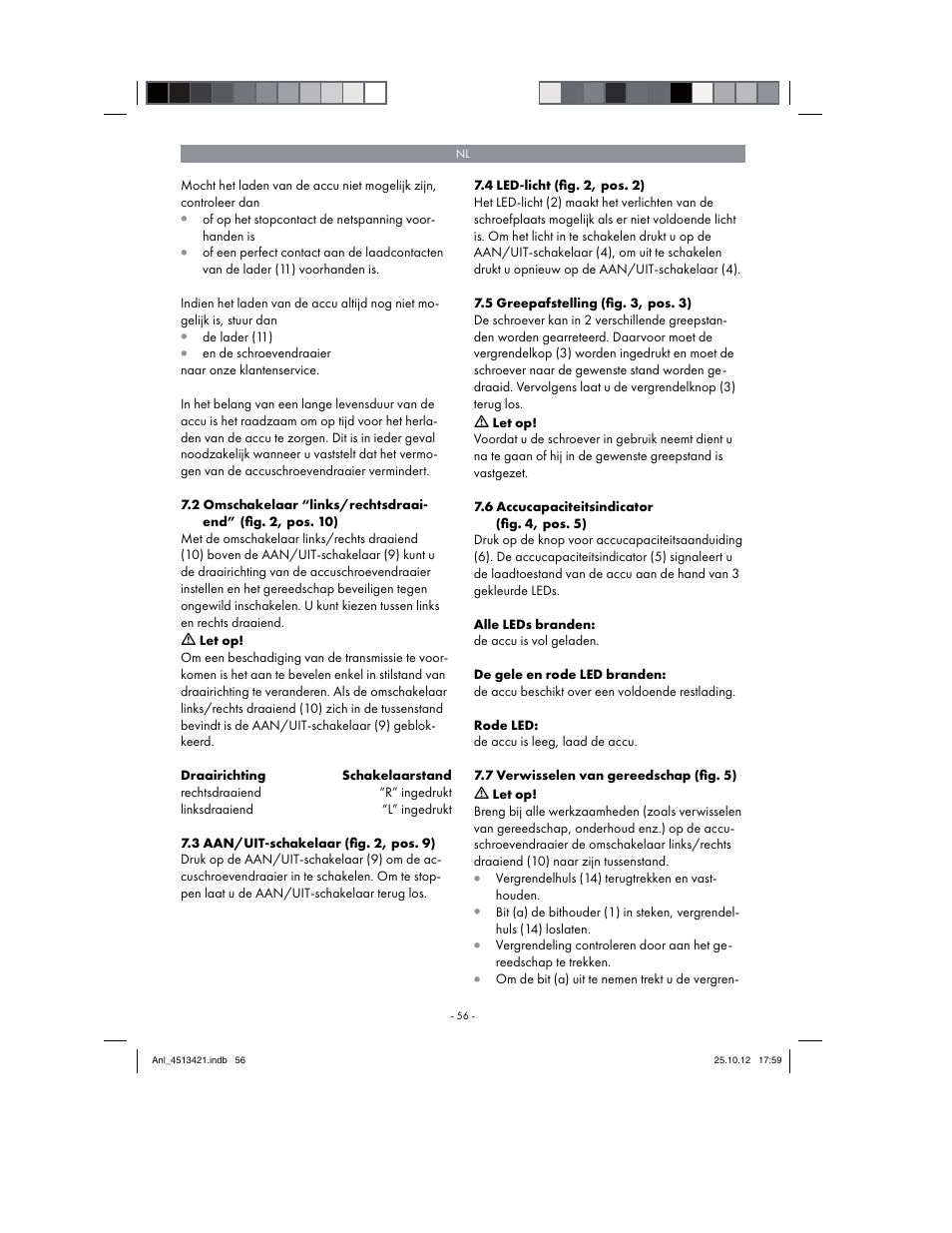 Parkside PASS 3.6 A1 User Manual | Page 56 / 78