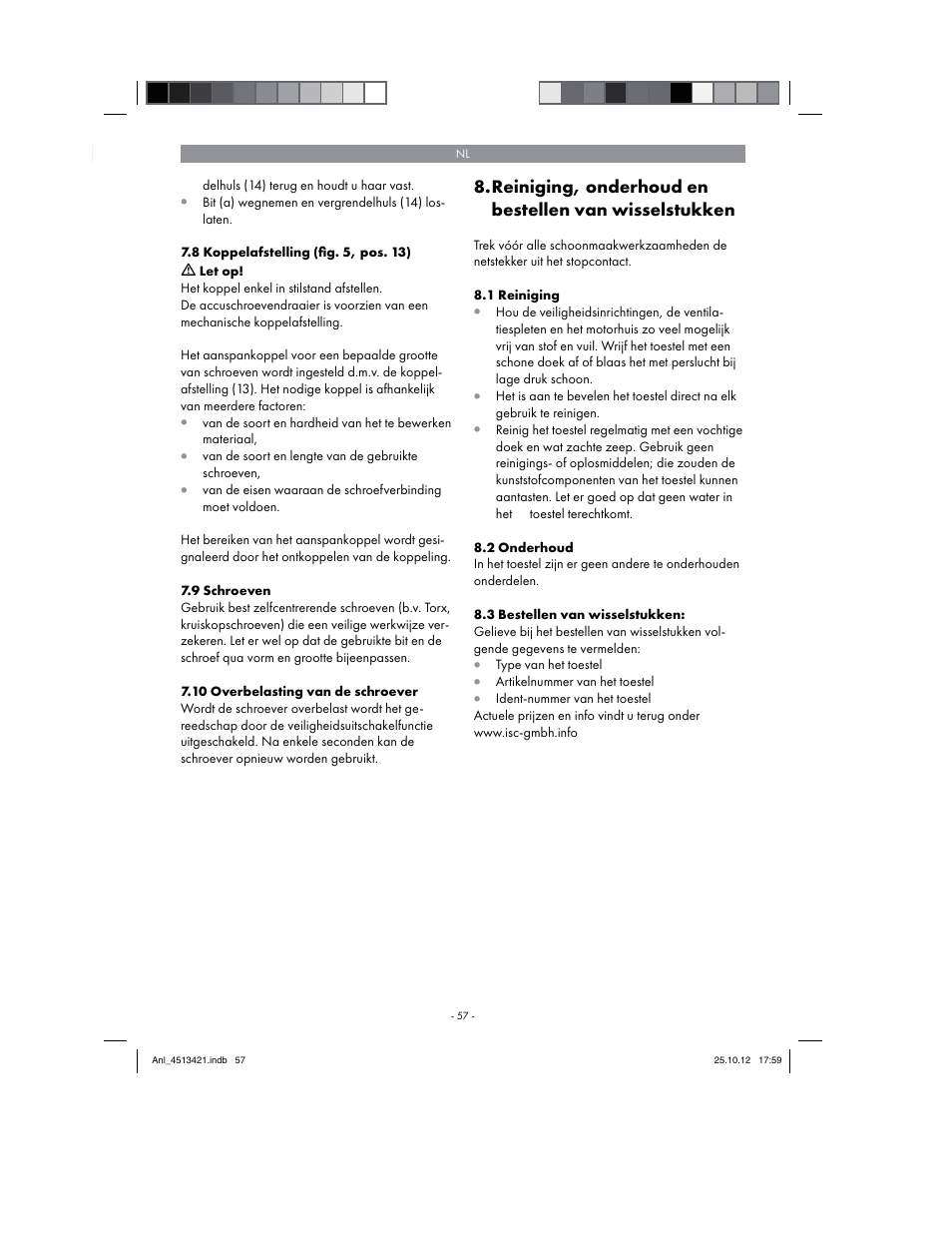 Parkside PASS 3.6 A1 User Manual | Page 57 / 78