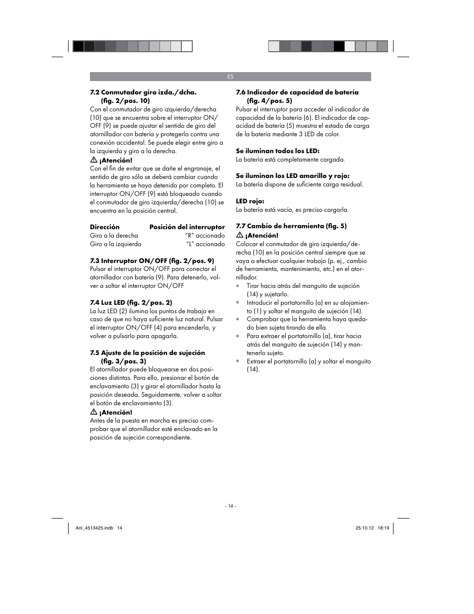 Parkside PASS 3.6 A1 User Manual | Page 14 / 78