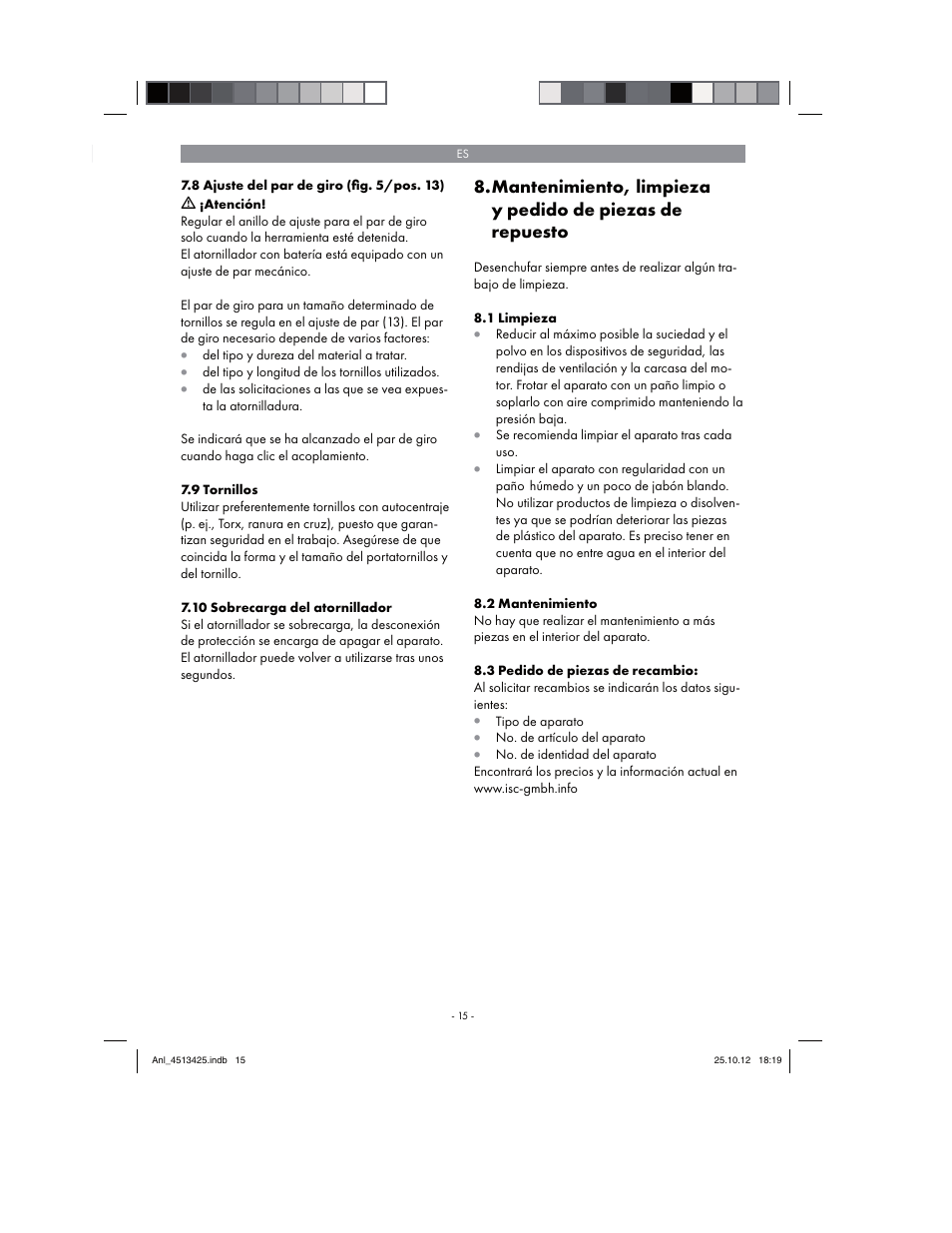 Parkside PASS 3.6 A1 User Manual | Page 15 / 78