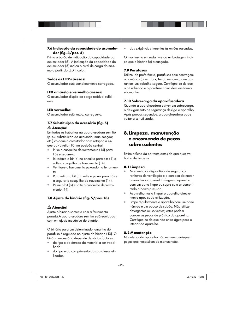 Parkside PASS 3.6 A1 User Manual | Page 43 / 78