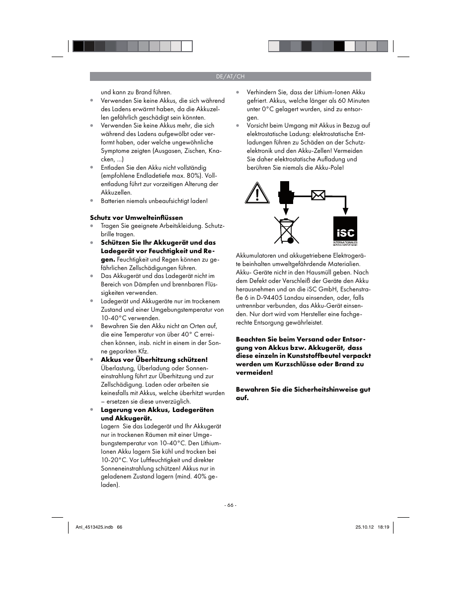 Parkside PASS 3.6 A1 User Manual | Page 66 / 78