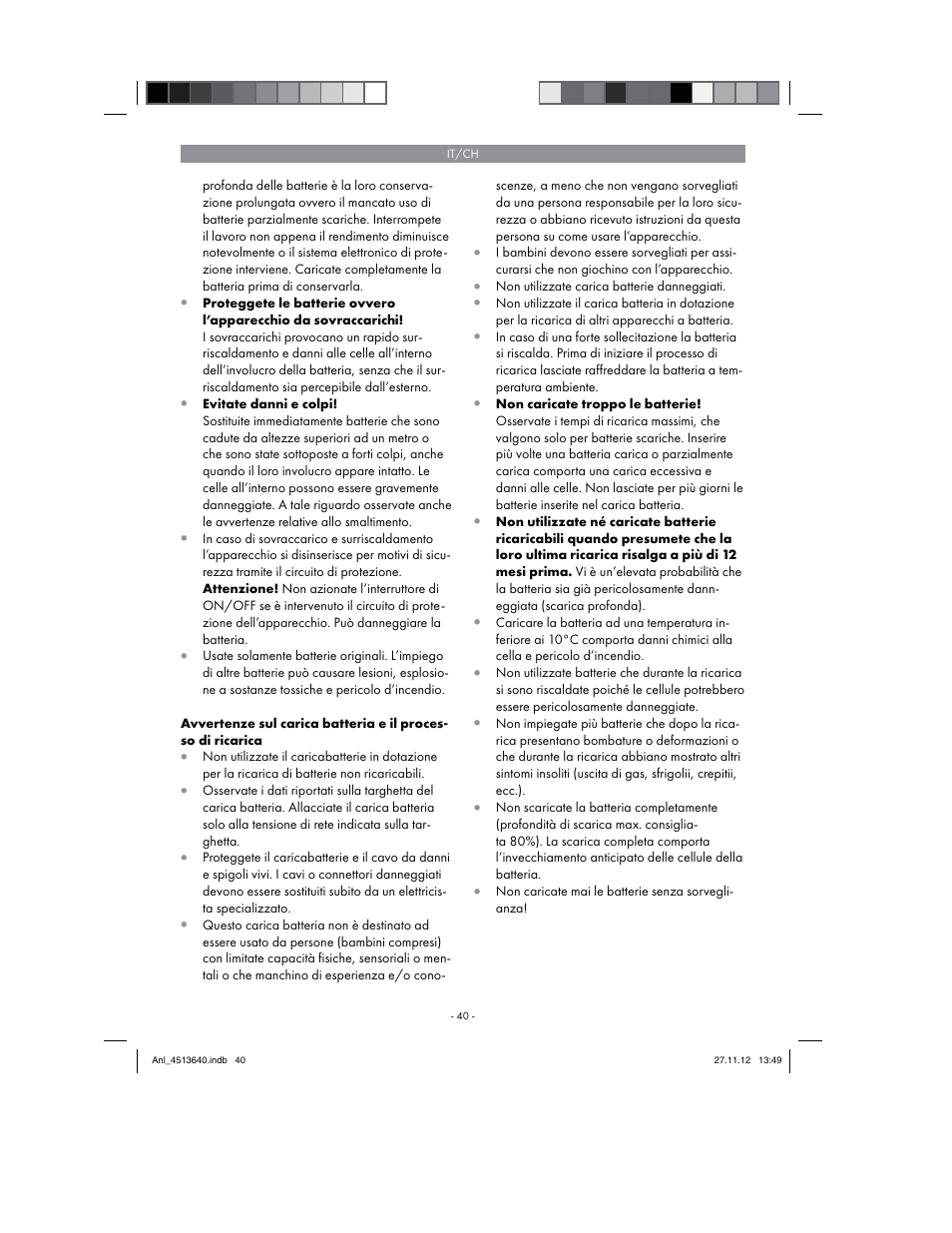 Parkside PABSW 10.8 A1 User Manual | Page 40 / 82