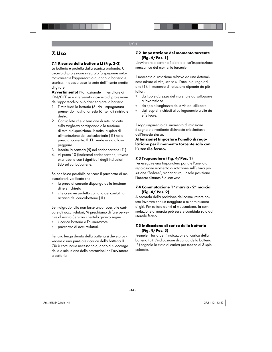 Parkside PABSW 10.8 A1 User Manual | Page 44 / 82