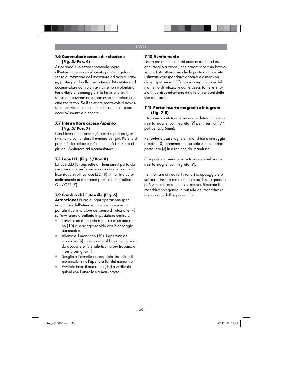 Parkside PABSW 10.8 A1 User Manual | Page 45 / 82