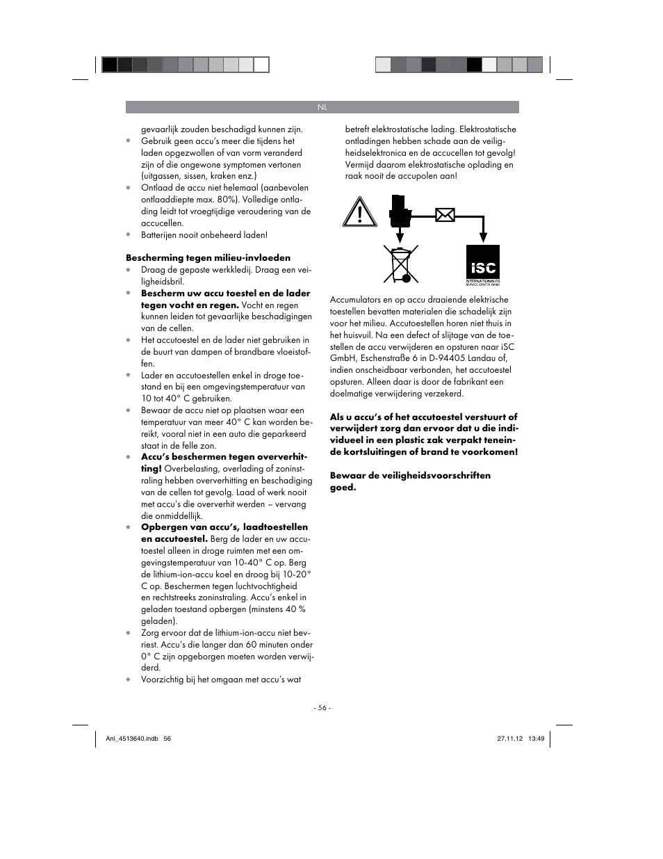Parkside PABSW 10.8 A1 User Manual | Page 56 / 82