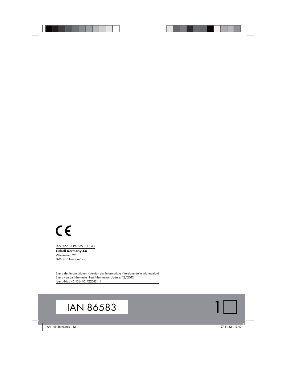 Parkside PABSW 10.8 A1 User Manual | Page 82 / 82