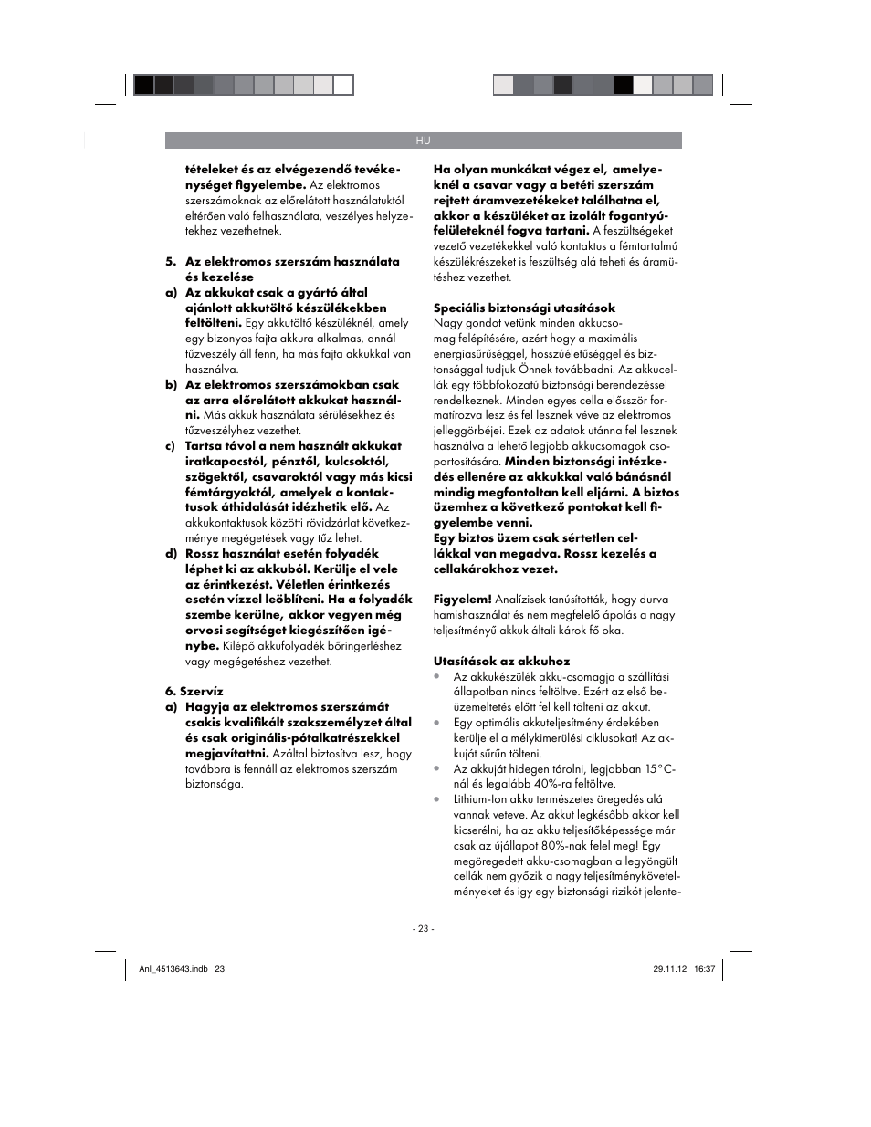 Parkside PABSW 10.8 A1 User Manual | Page 23 / 110