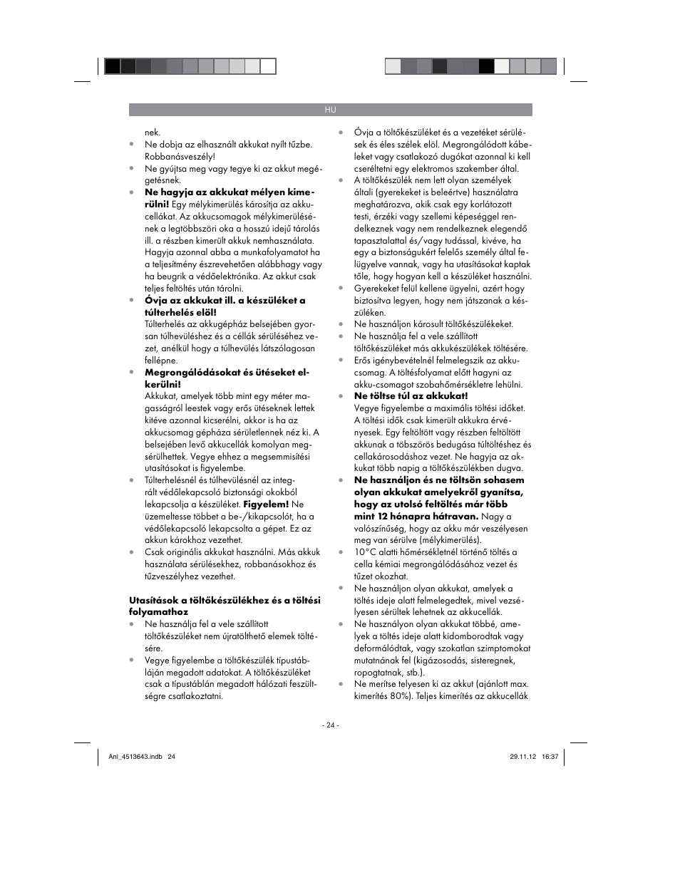 Parkside PABSW 10.8 A1 User Manual | Page 24 / 110