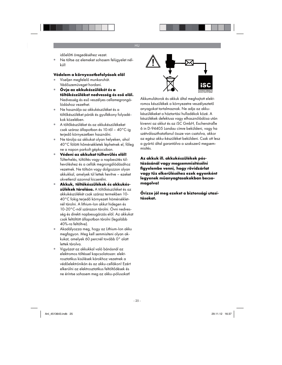 Parkside PABSW 10.8 A1 User Manual | Page 25 / 110