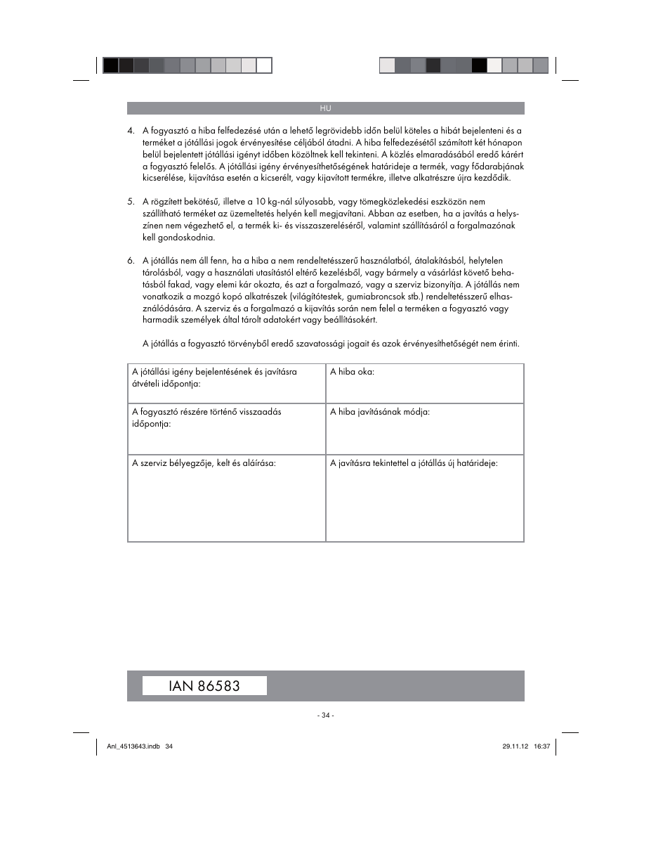 Parkside PABSW 10.8 A1 User Manual | Page 34 / 110