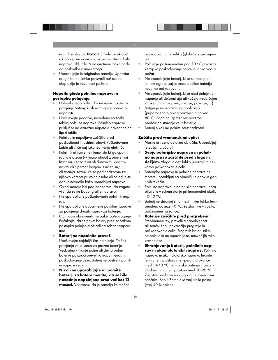 Parkside PABSW 10.8 A1 User Manual | Page 40 / 110