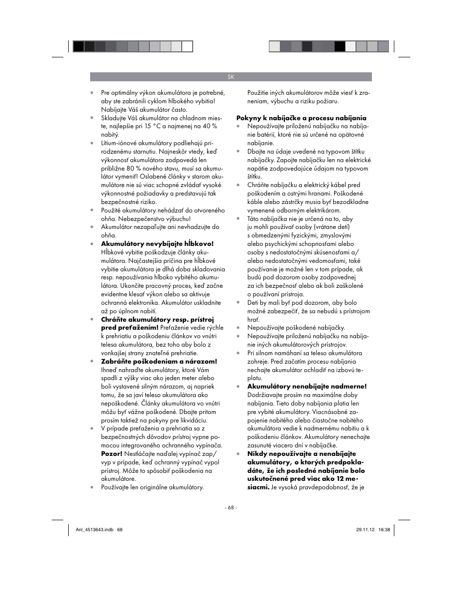 Parkside PABSW 10.8 A1 User Manual | Page 68 / 110