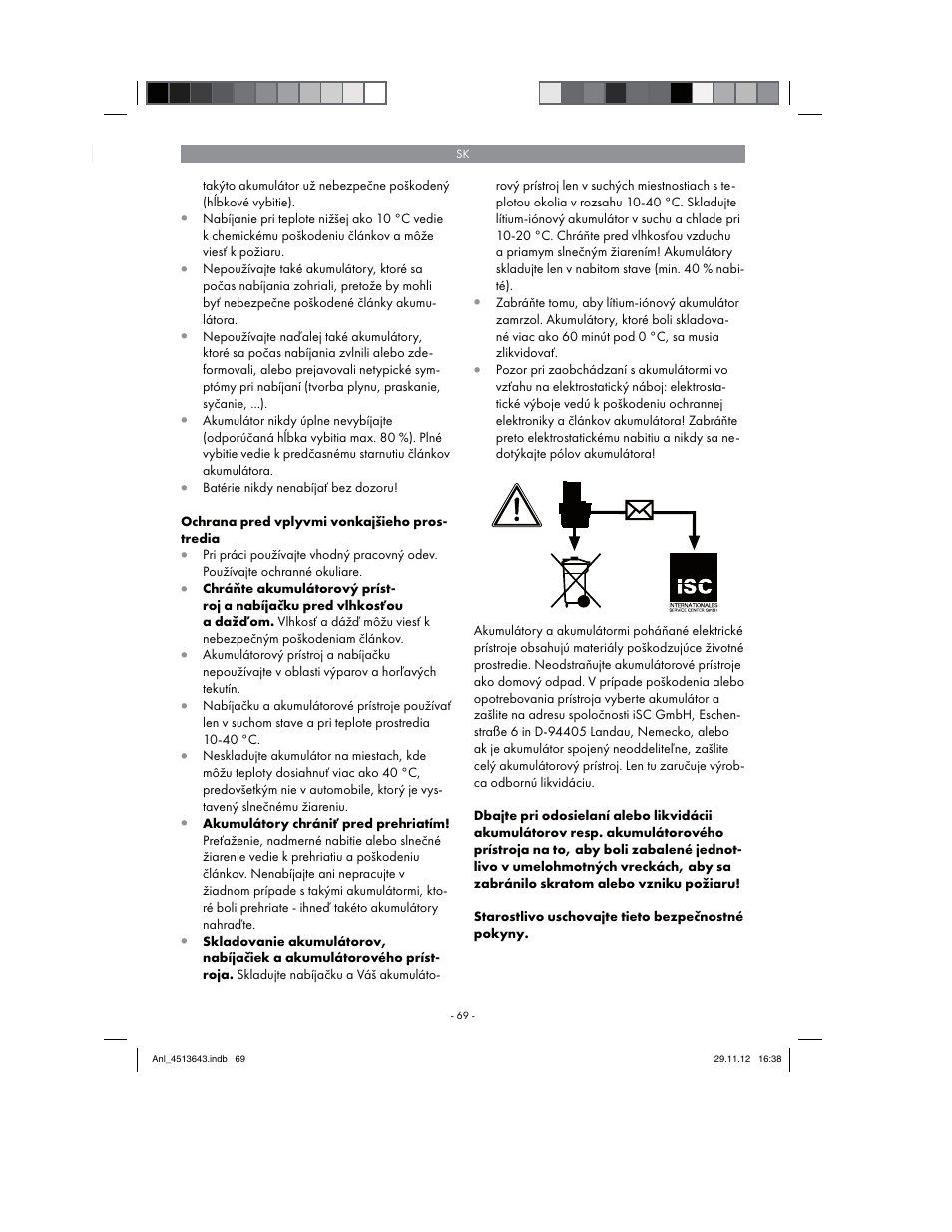 Parkside PABSW 10.8 A1 User Manual | Page 69 / 110