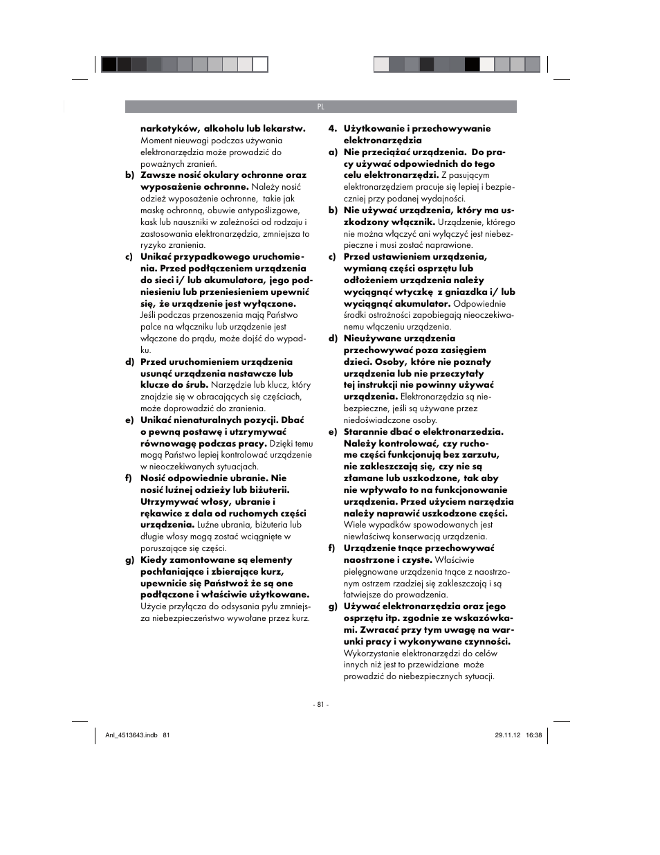 Parkside PABSW 10.8 A1 User Manual | Page 81 / 110