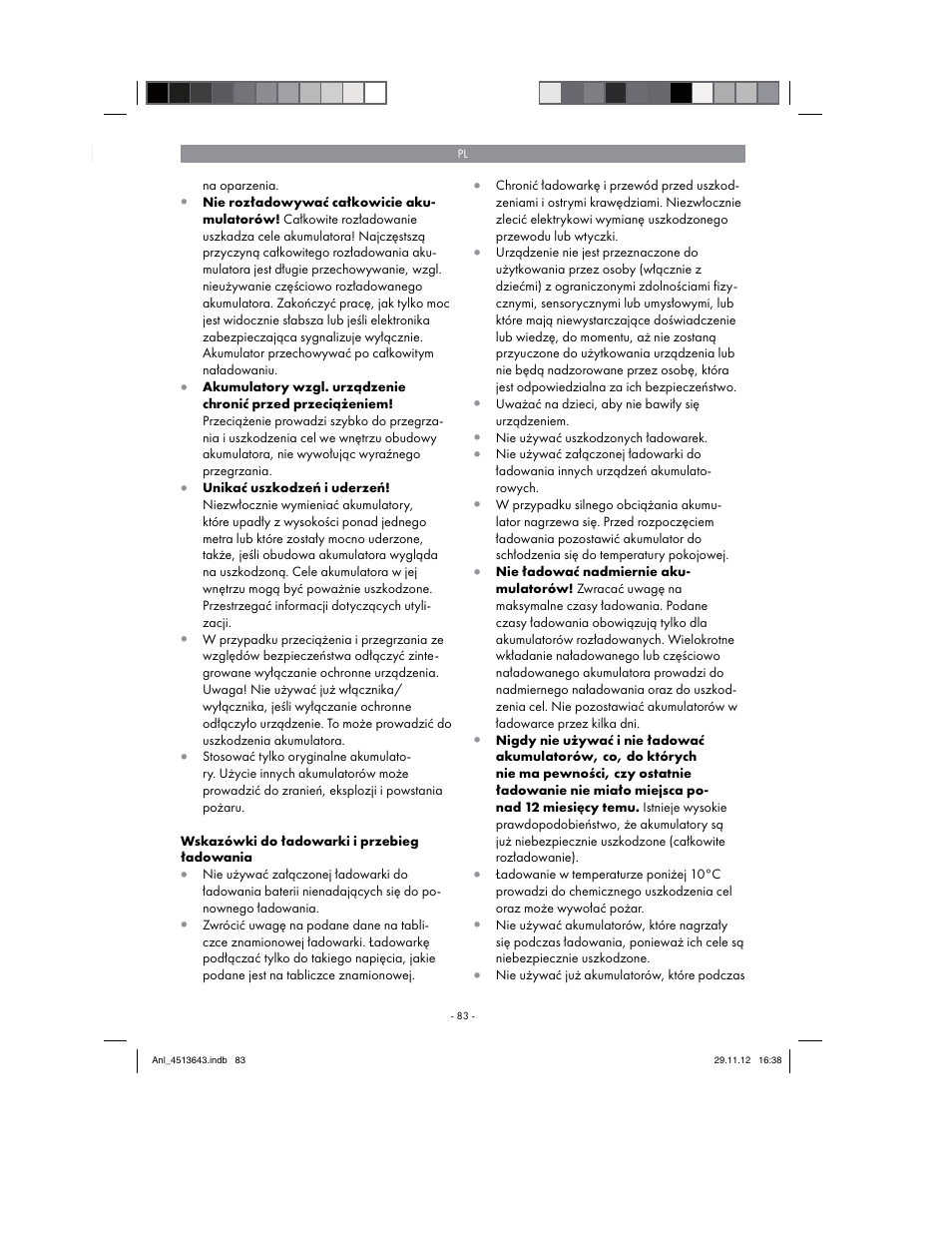 Parkside PABSW 10.8 A1 User Manual | Page 83 / 110