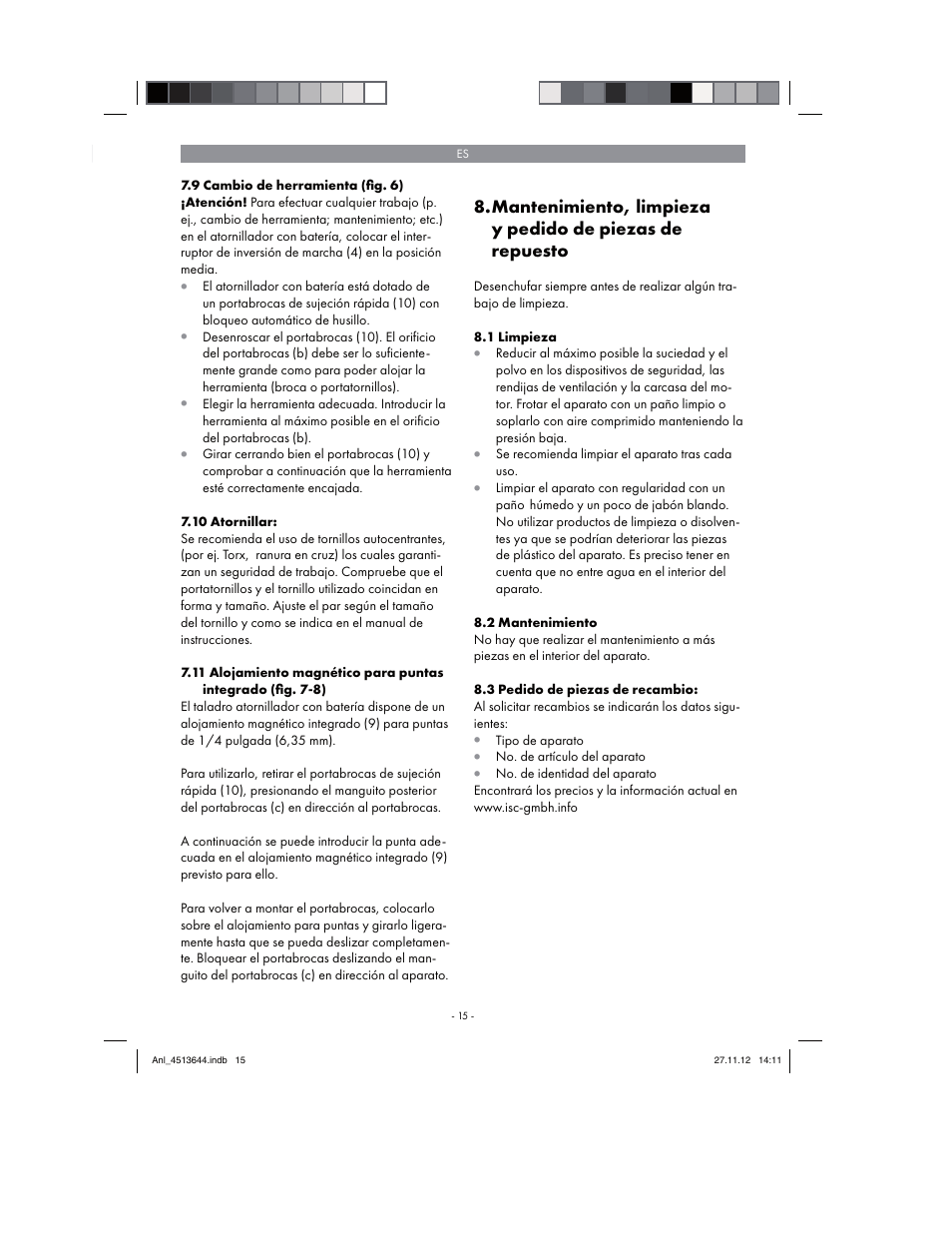 Parkside PABSW 10.8 A1 User Manual | Page 15 / 82
