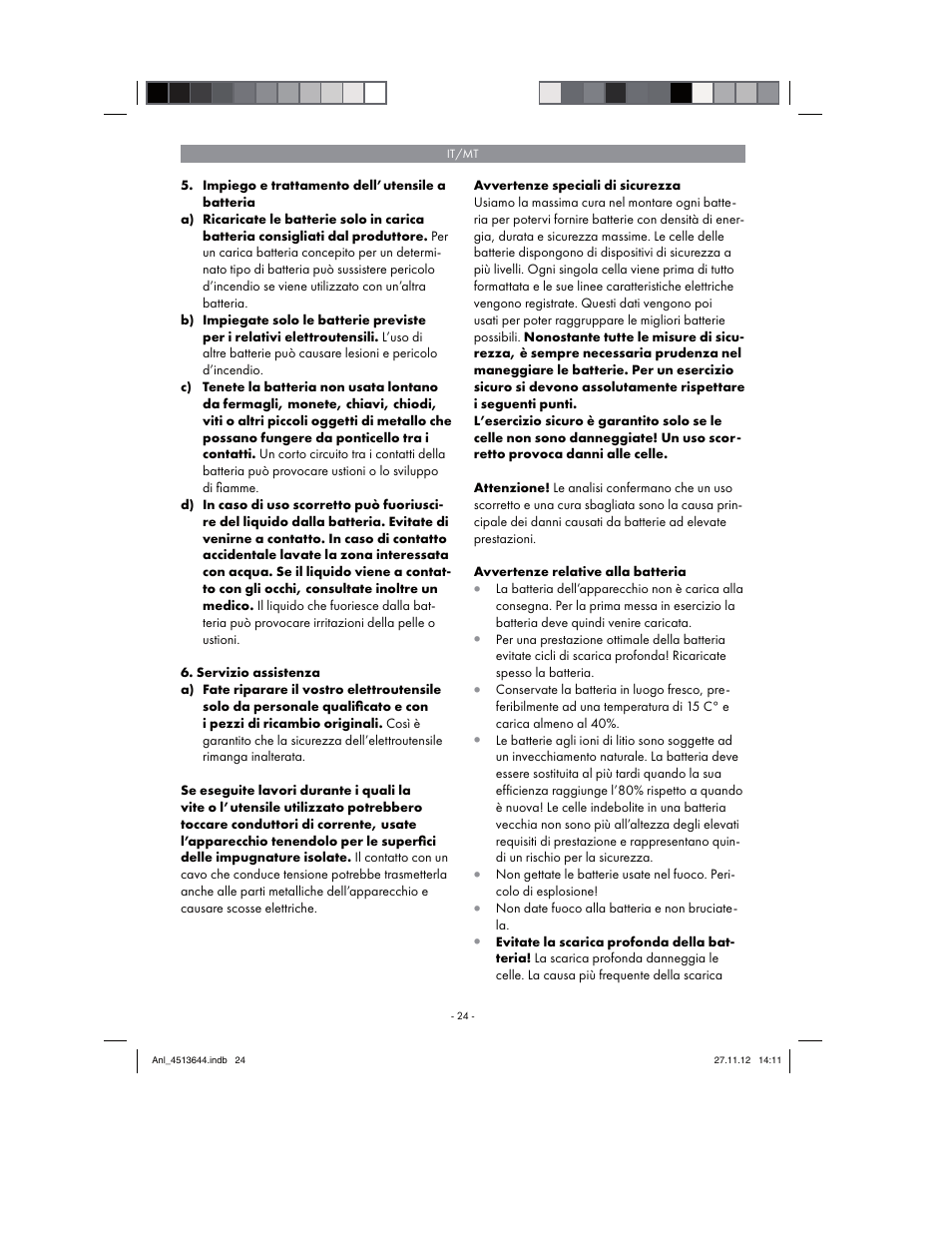 Parkside PABSW 10.8 A1 User Manual | Page 24 / 82