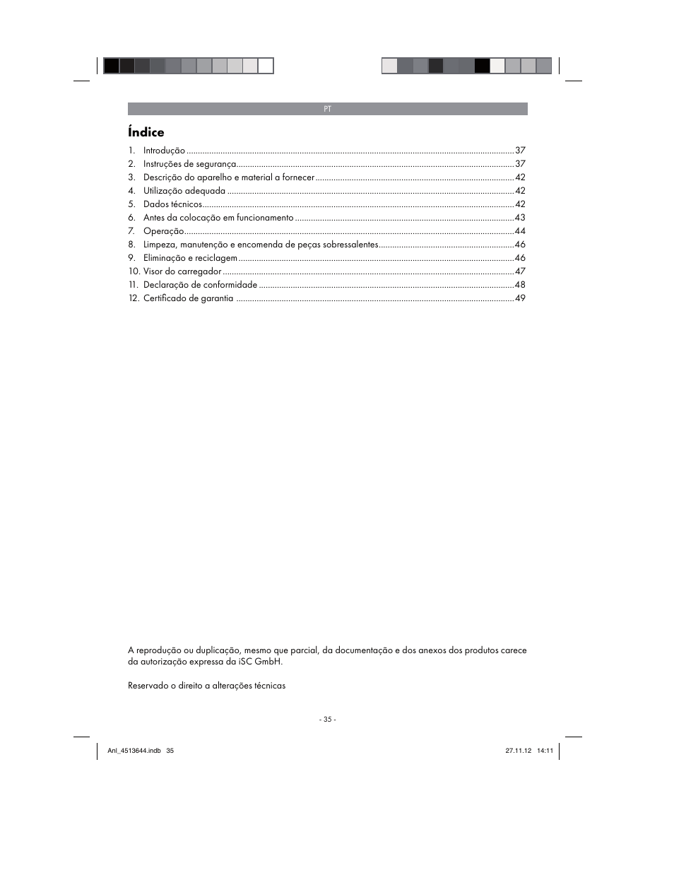 Índice | Parkside PABSW 10.8 A1 User Manual | Page 35 / 82