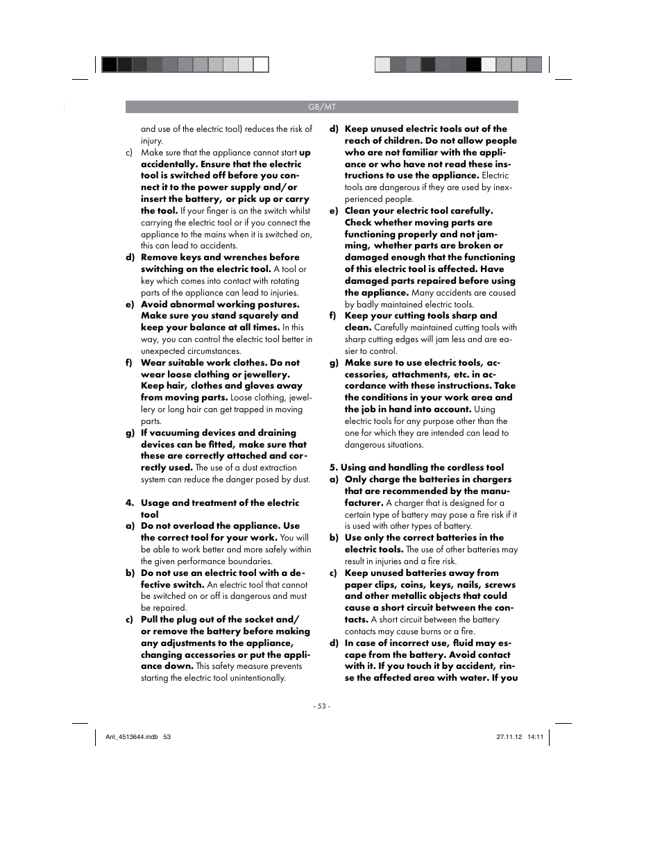 Parkside PABSW 10.8 A1 User Manual | Page 53 / 82