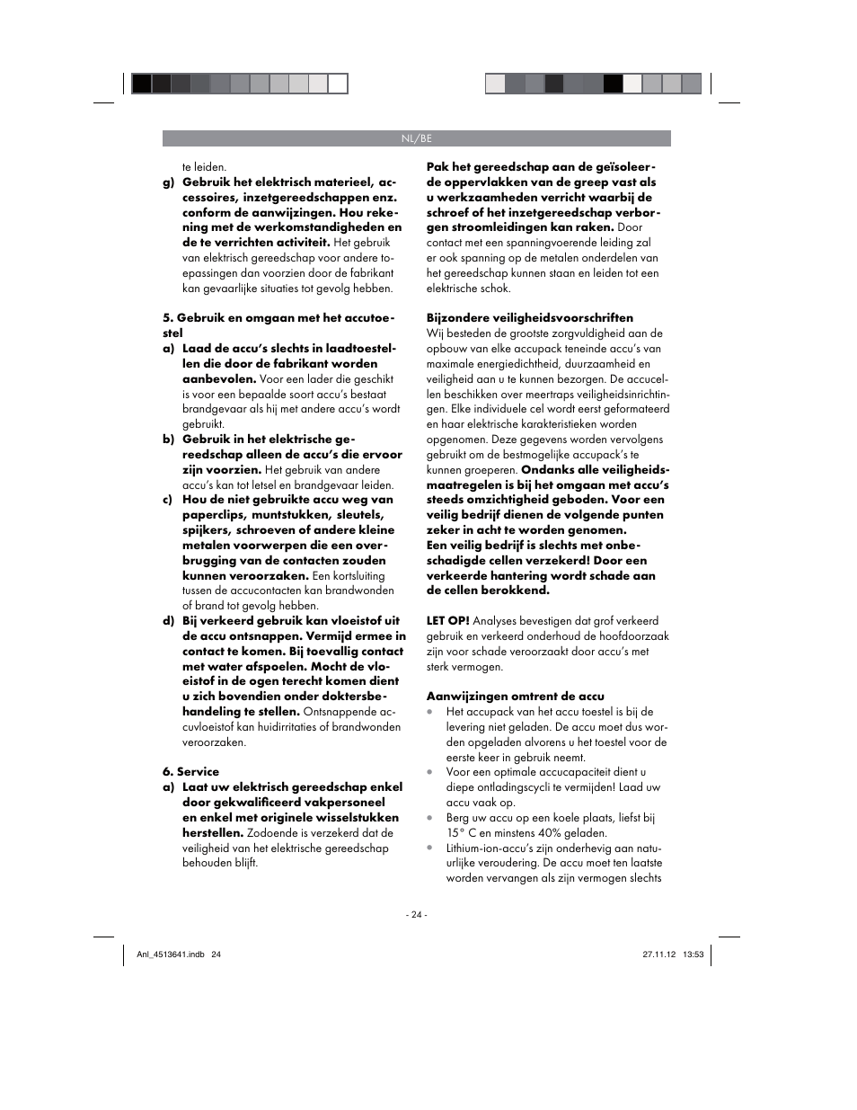 Parkside PABSW 10.8 A1 User Manual | Page 24 / 66
