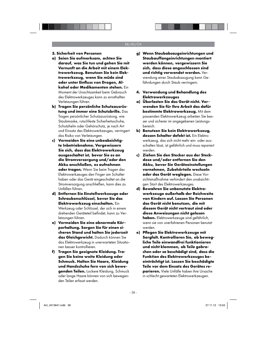 Parkside PABSW 10.8 A1 User Manual | Page 38 / 66
