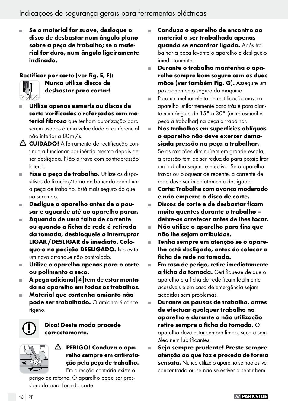 Parkside PWS 125 A1 User Manual | Page 46 / 82