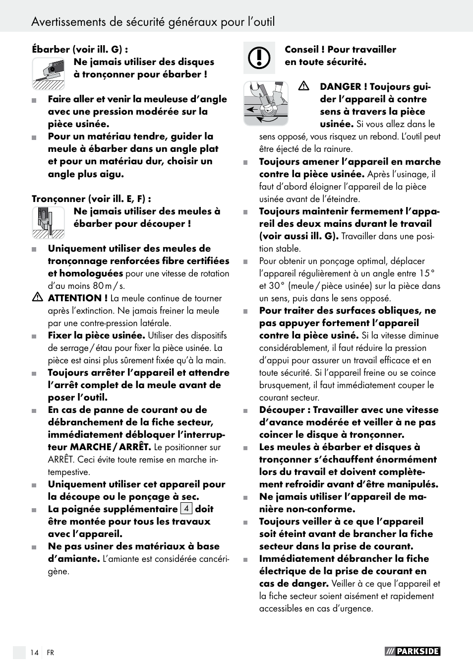 Parkside PWS 125 A1 User Manual | Page 14 / 51