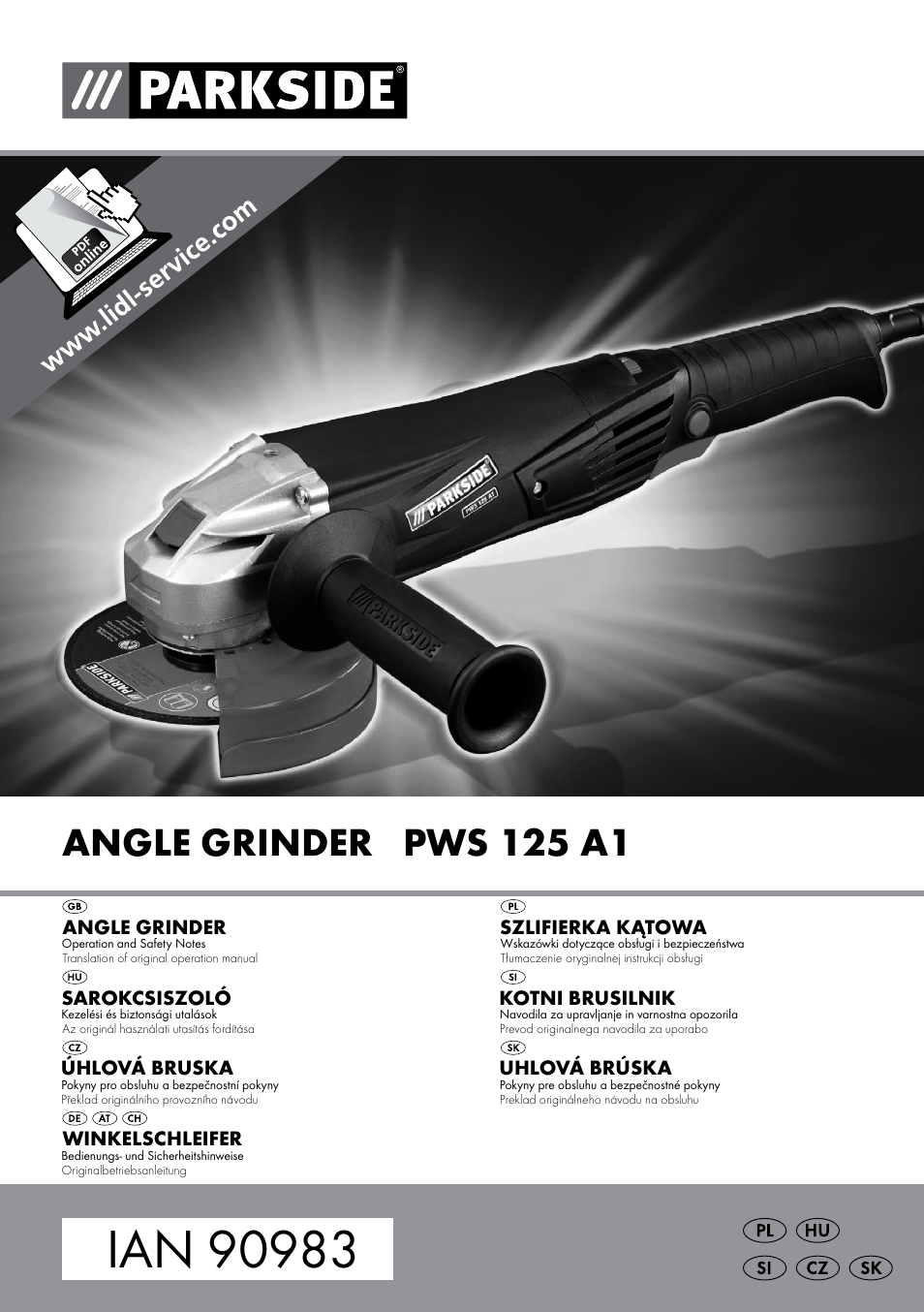 Parkside PWS 125 A1 User Manual | 108 pages