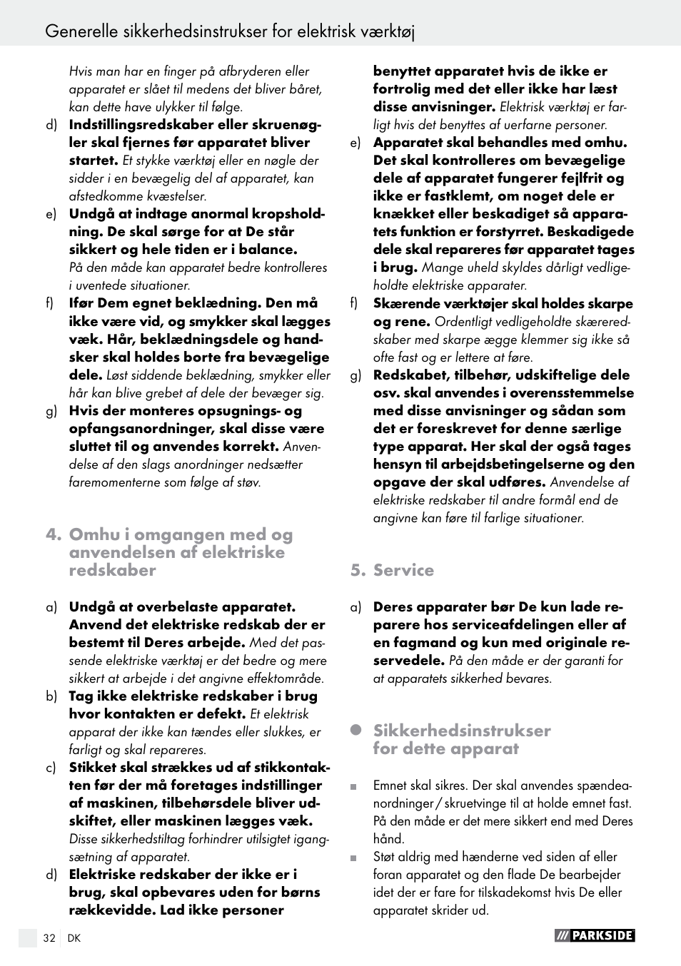 Parkside PHS 160 B2 User Manual | Page 32 / 61