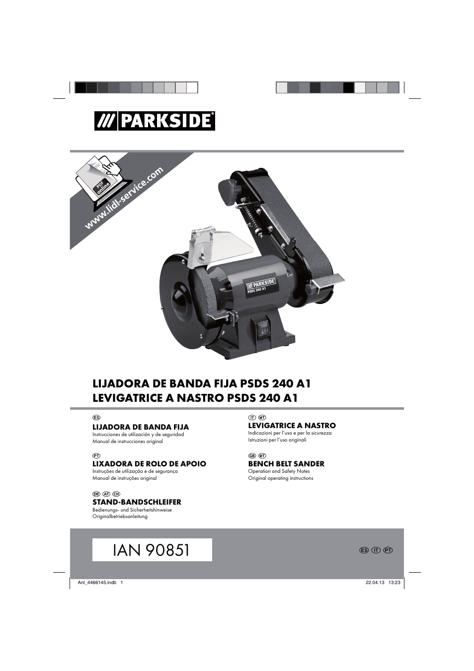 Parkside PSDS 240 A1 User Manual | 74 pages