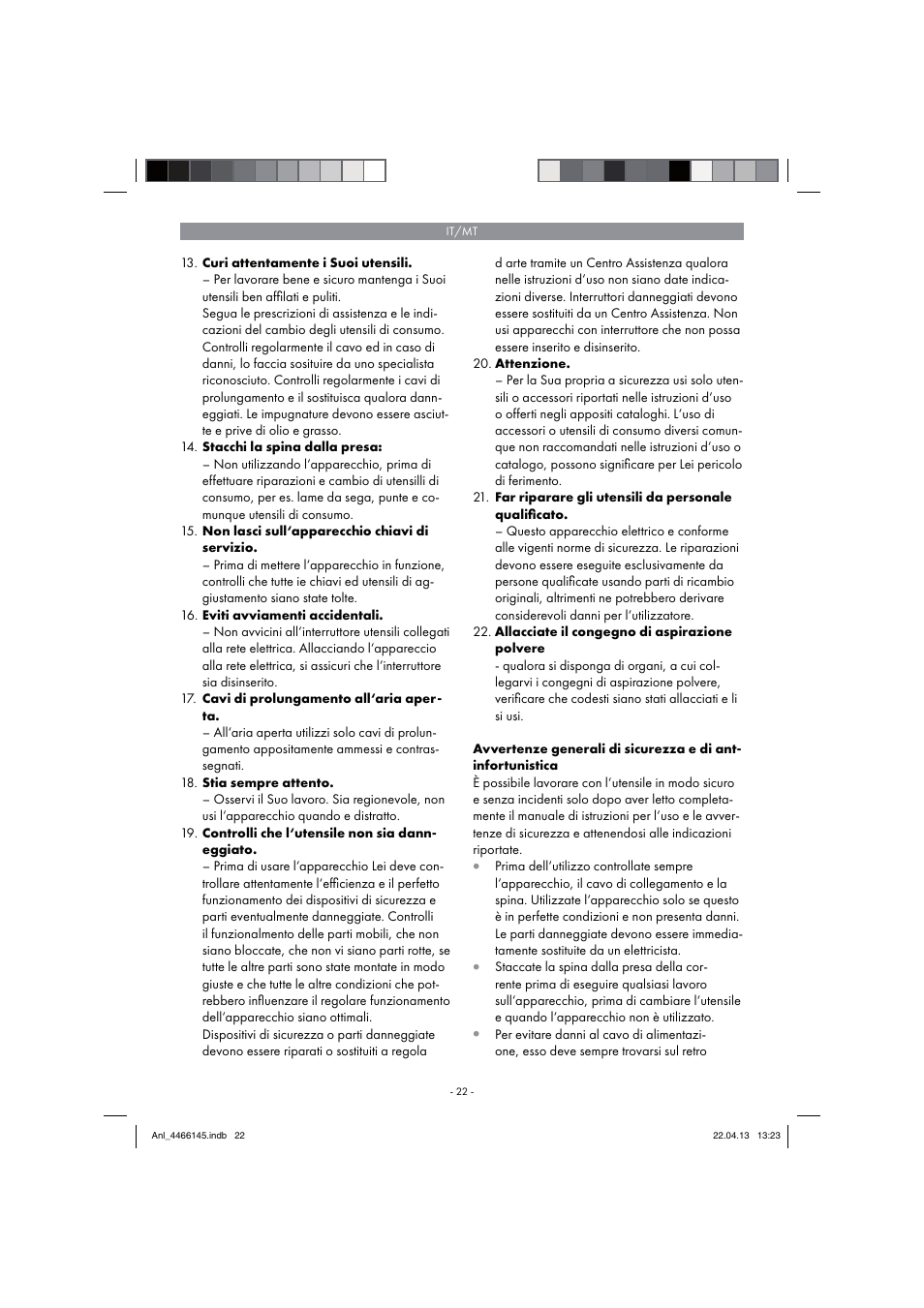 Parkside PSDS 240 A1 User Manual | Page 22 / 74