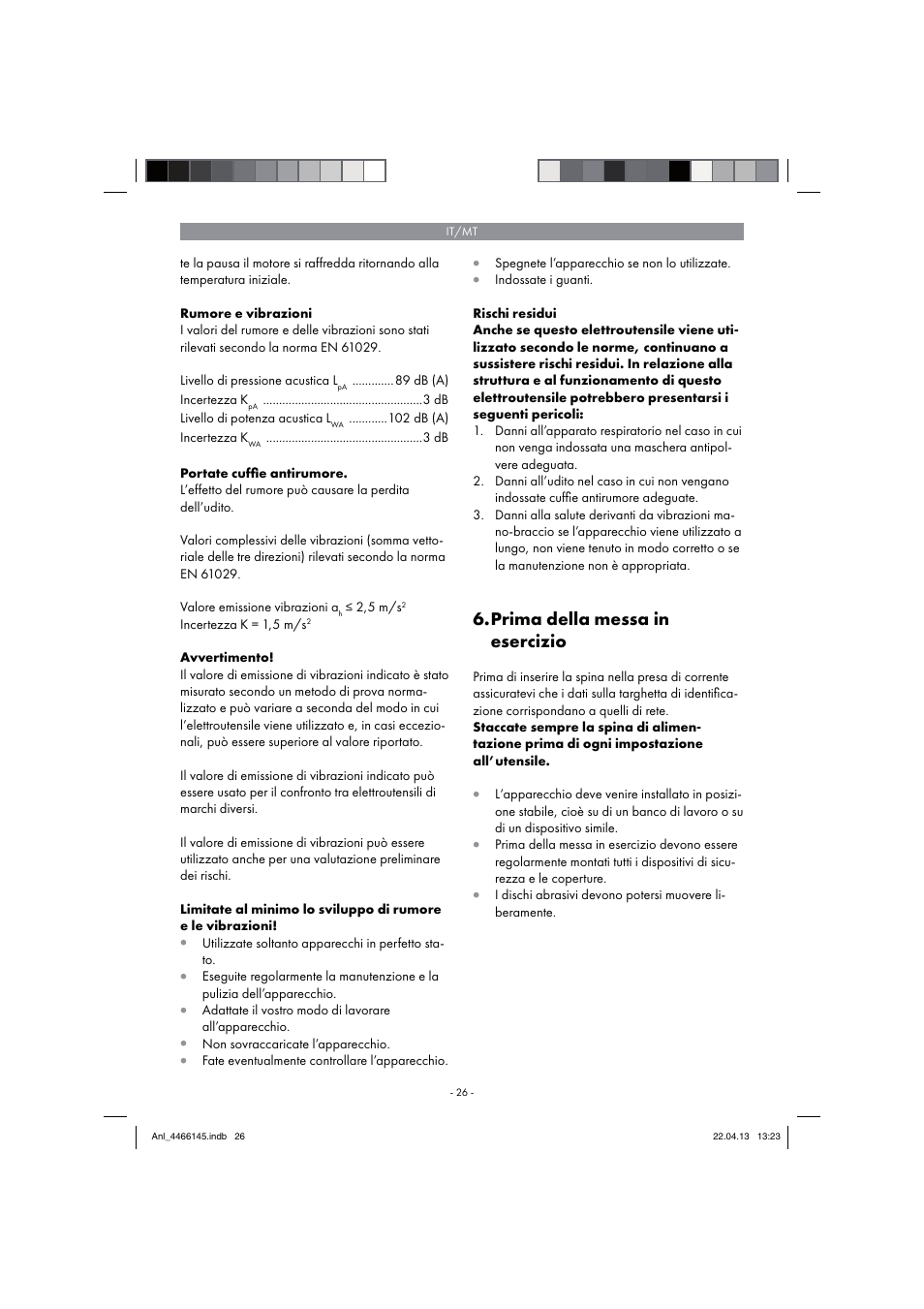 Prima della messa in esercizio | Parkside PSDS 240 A1 User Manual | Page 26 / 74