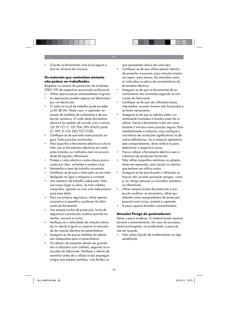 Parkside PSDS 240 A1 User Manual | Page 36 / 74